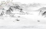 新中式山水背景墙
