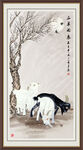  国画三羊开泰 