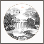 新中式山水画 