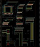 法式洛可可雕花线条cad