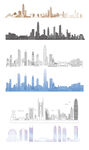 深圳标志建筑线条矢量图图片