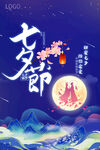 七夕展板 七夕海报