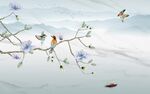 新中式山水背景墙