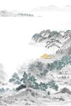 现代抽象山水画国潮风高清