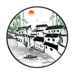  圆形挂画