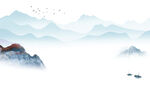 意境简约风山水画 tif分层