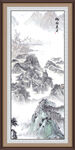 竖幅山水画