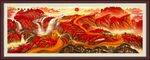 万里长城满山红装饰画