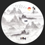 水墨画  