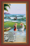 油画 海边