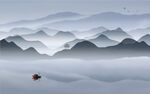 新中式山水背景墙