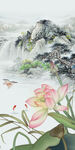 高清 大气山水 新中式玄关画 