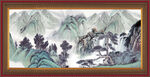 山水瀑布 