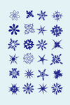 AI矢量雪花形状元素