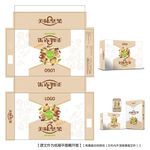 美味坚果纸箱平面图