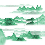 水墨远山背景底纹