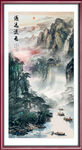 竖幅山水画