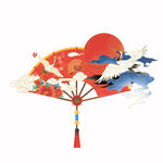 国潮扇子