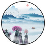 新中式水墨山水装饰画