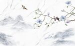 新中式山水背景墙