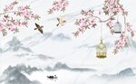 新中式电视背景墙