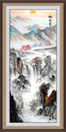 竖幅山水画