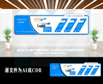 蓝色大气商务企业文化墙