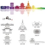丽江地标建筑矢量设计