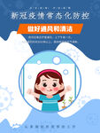 做好通风和清洁防疫海报