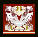 大牌 链条 线条 方巾