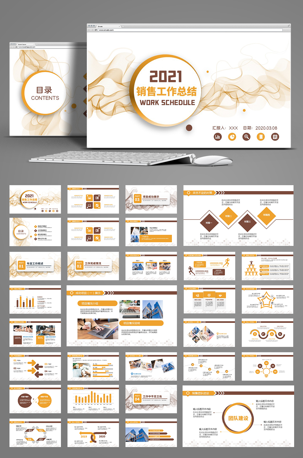 221销售部工作总结汇报PPT