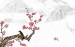 梅花新中式背景墙