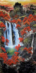 山水画油画招财画