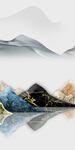 奢华玄关山水图 TIF分层画