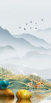高级玄关画山水 TIF分层图
