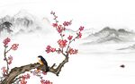 新中式梅花背景墙