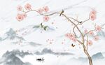 新中式花鸟背景墙