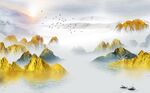 新中式山水背景墙