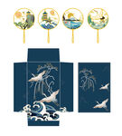 国潮风景金属书签 