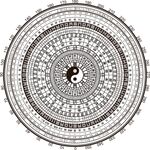 太极八卦罗盘分层矢量图
