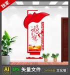竖版不忘初心党建文化墙
