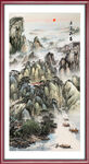 竖幅山水画