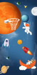 太空宇宙航空星空玄关装饰画