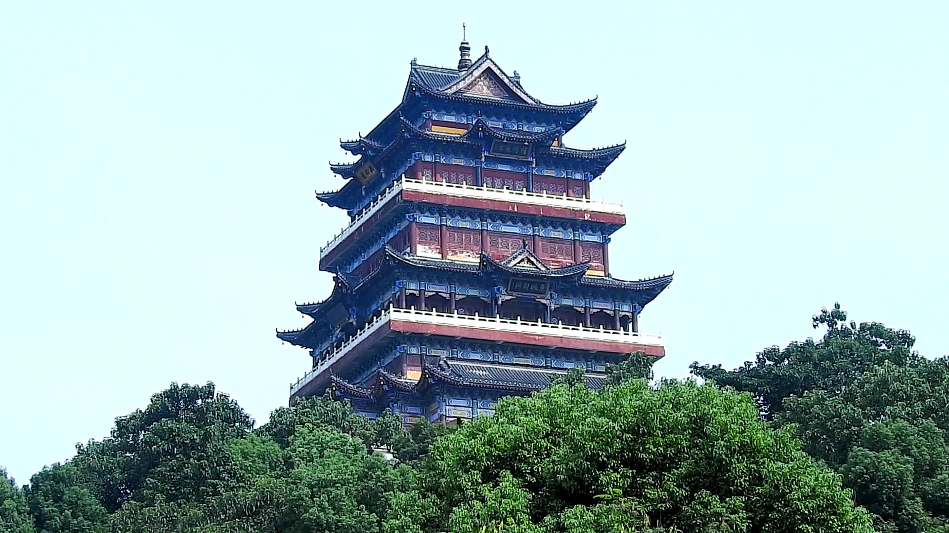 九江南山公园德化楼实拍视频