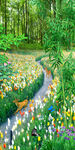 花林小道风景画立体玄关