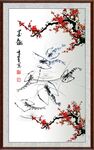 水墨虾