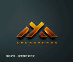 金属LOGO墙样机