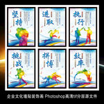企业文化励志标语挂画展板
