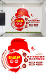 石榴籽民族团结精神文化墙设计