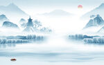 新款简约大气山水 TIF分层